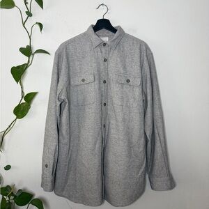 Saturdays Surf NYC Wool Blend Button Down Gray Shirt - FLAW